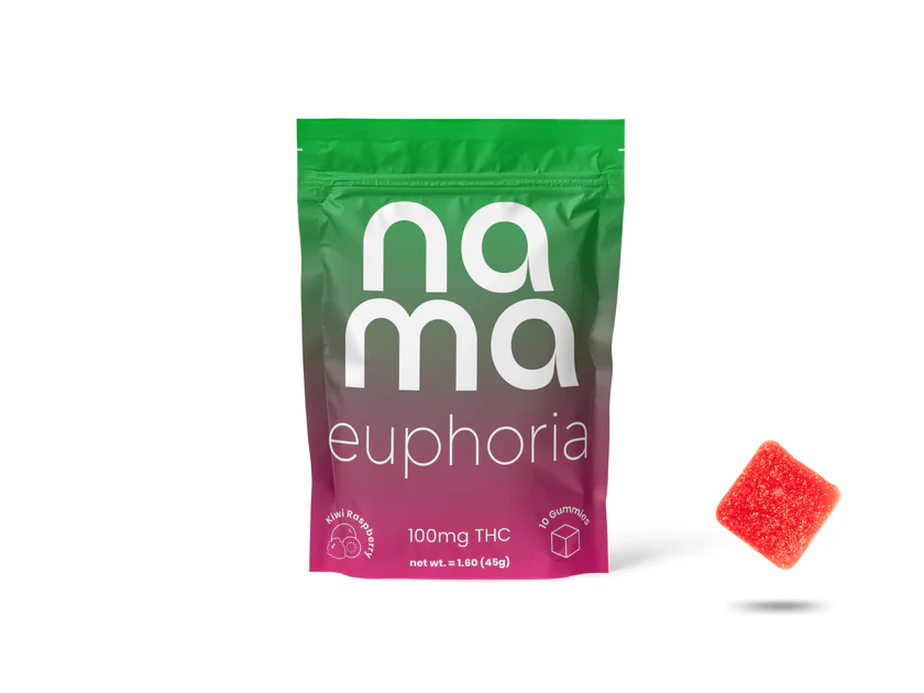 Euphoria Kiwi Raspberry Gummies Nama Pouch (10 Gummies)