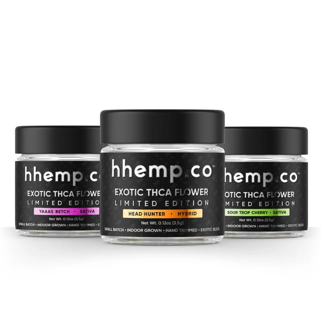 exotic thca flower jars different flavors