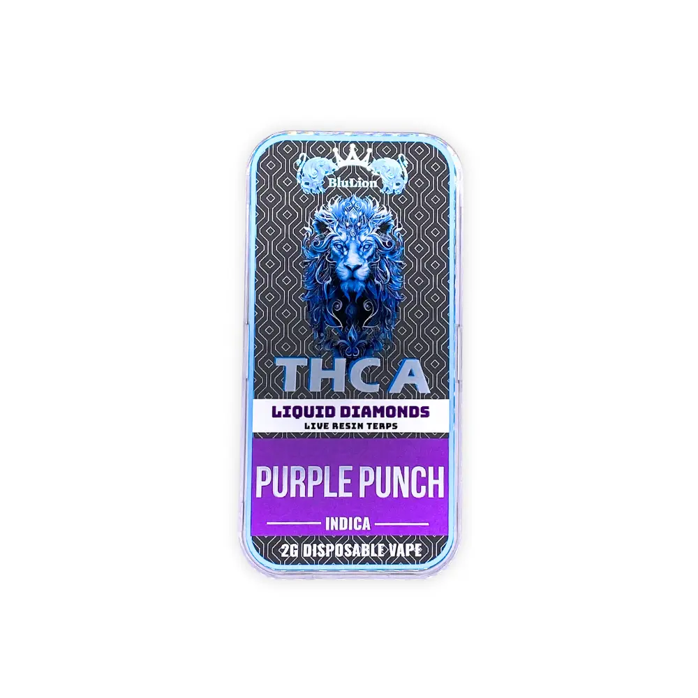 THCA Liquid Diamonds Disposable Vape BluLion 2g Purple Punch 2